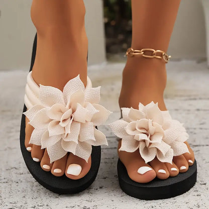 Women'S Floral Embellished Flip-Flops