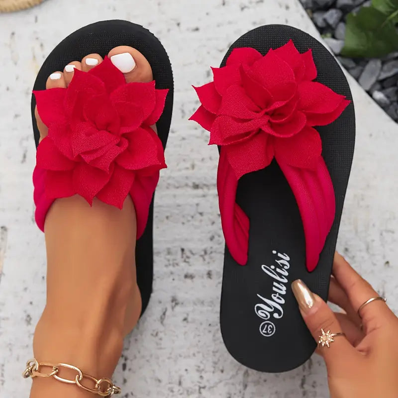 Women'S Floral Embellished Flip-Flops