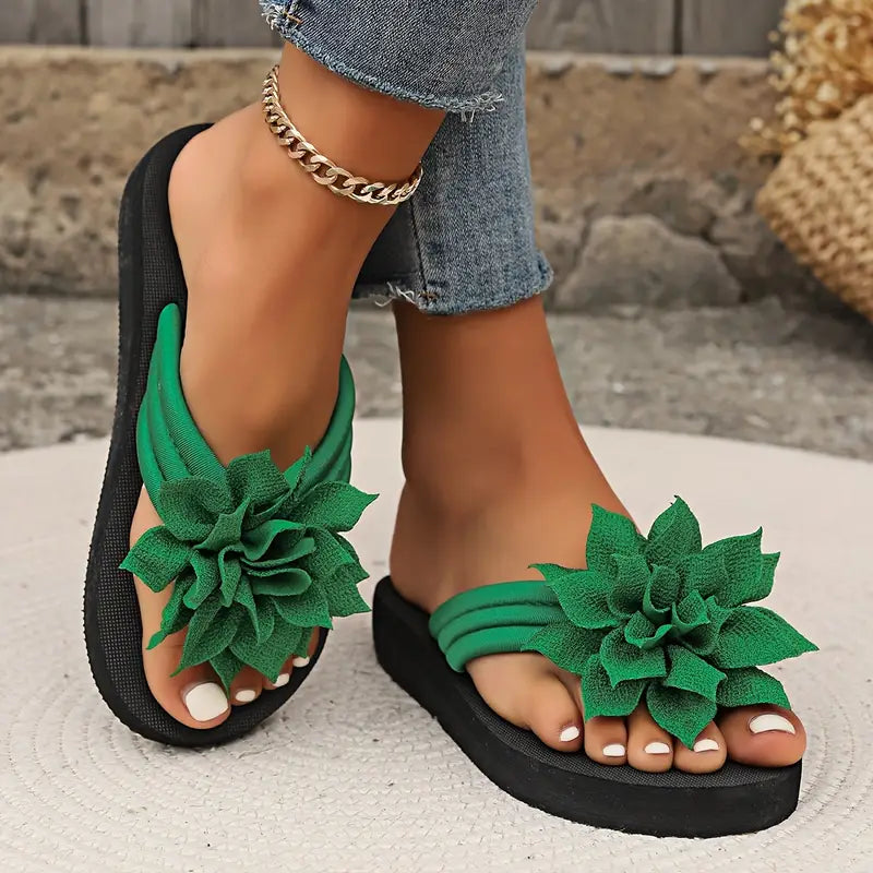 Women'S Floral Embellished Flip-Flops